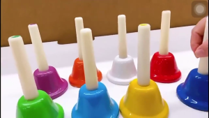 8 Lưu ý âm nhạc handbells thiết lập đầy màu sắc chuông cầm tay nhạc cụ gõ âm nhạc chuông cho lễ hội âm nhạc giảng dạy