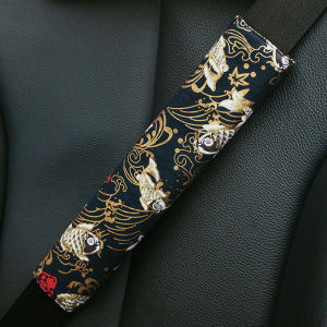 JDMGRAM 2pcs JDM Car Seat Belt Cover Japanese Style Universal Shoulder Pad Safety Protector Breathable Auto Decoration Interior Accessories