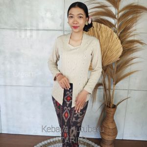 Setelan kebaya Stretch Zarina dan Rok Kamen Stretch Panjang Free Selendang Pengantin Pesta Wisuda Modern