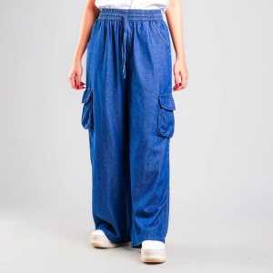 CELANA KULOT CARGO JEANS // Culotte Cargo Jeans Wanita High Waist Regular Fit Full Length