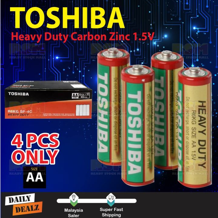 TOSHIBA Heavy Duty Battery Carbon Zinc 1.5V AA / Bateri TOSHIBA | Lazada