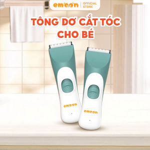 Tông đơ cắt tóc cho bé EMOON đầu lưỡi bo tròn an toàn chạy êmsạc pin tách rờicó khả năng chống nước