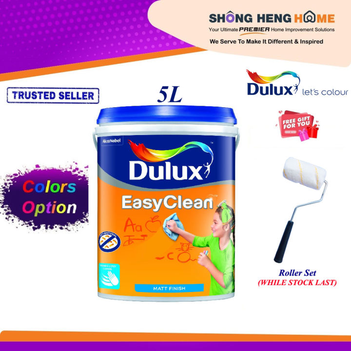 5L Dulux EasyClean Matt Finish [ Interior Paint] - DSECC2158 Lime Tint ...