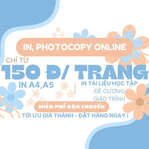 IN TÀI LIỆU HỌC TẬP THEO YÊU CẦU IN ĐEN TRẮNG IN MÀU ONLINE