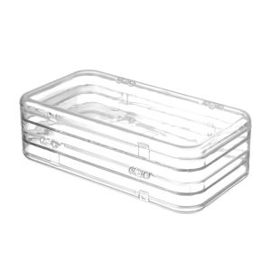 Triple Fold Nail Art Storage Box Dust-proof Artificial Nail Storage Rack Press Type Accessory Rack