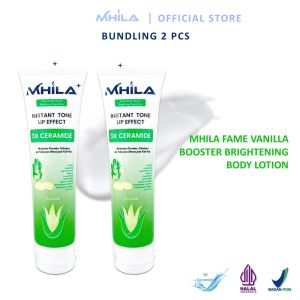 Bundle 2 Pcs MHILA Fame Vanilla Body Lotion Brightening Instant Tone Up With 3X Ceramide