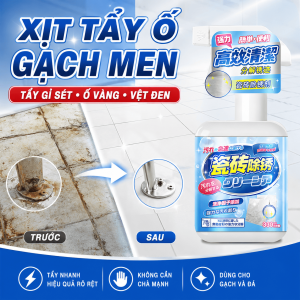Xịt tẩy rửa gạch men 330ml siêu mạnh tẩy rỉ sét ố vàng vết bẩn cứng đầu công nghệ Nhật Bản