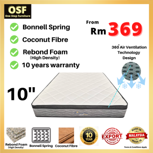 OSF Mattress 11 inch Gold 800/Coconut Fibre Posture Spring Rebond Foam (High Density)