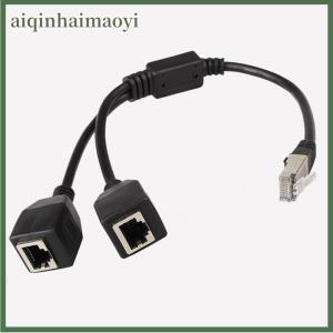 aiqinhaimaoyi Rj45 Ethernet Splitter Adapter 1 Nam để 2 nữ Lan mạng Splitter hỗ trợ Cat6 Internet mạng mở rộng dây