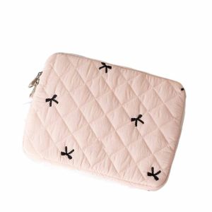 TZD62 Korean Style Laptop Storage Bag INS Embroidery Laptop Sleeve Sweet 13 Inch Bow Computer Bag Women