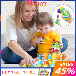 WEKO Kids bowling Silent solid cotton soft material no harm Indoor entertainment Vivid colours number recognition Fun to put together Various ways to play