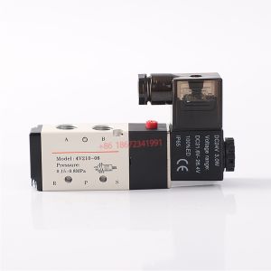 4v310-10/4v410-15 5 Way 2 Position Port Pneumatic Control Solenoid Hair Pressure Valve Dc12v Dc24v Ac110v Ac220v Coil
