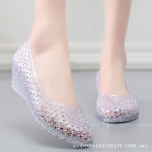[Free Shipping] New Summer Crystal Sandals For Women Thick-Soled Casual Comfortable Crystal Shoes High-Heeled Wedge Sandals For Beach Vacation