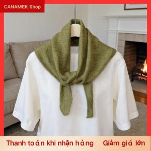CS Hàn Quốc Phong Cách Len Dệt Kim Tam Giác Khăn Phụ Nữ Headscarf Dệt Kim Khăn Đa Chức Năng Ấm Áp Dệt Kim Khăn