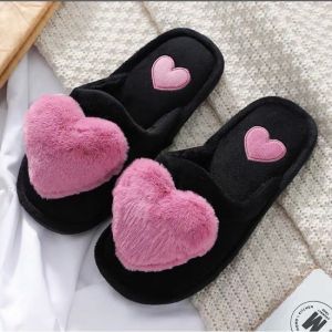 Cotton slippers for womens homes indoor warmth cuteness anti slip plush for couples mens slippers home love slippers