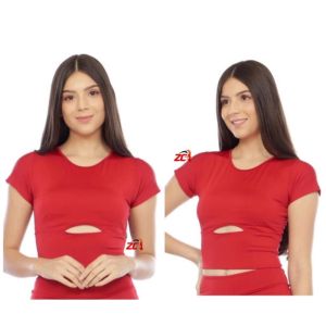 Baju olahraga wanita crop top gym/fitness/yoga