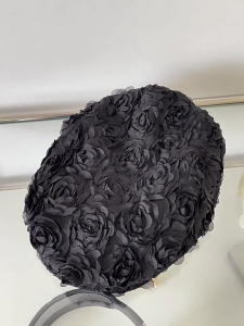 Kỳ nghỉ chống nắng người phụ nữ Mũ beret đi lại mũ họa sĩ cắm trại chụp ảnh Mũ beret với hoa hồng decal cho ngoài trời