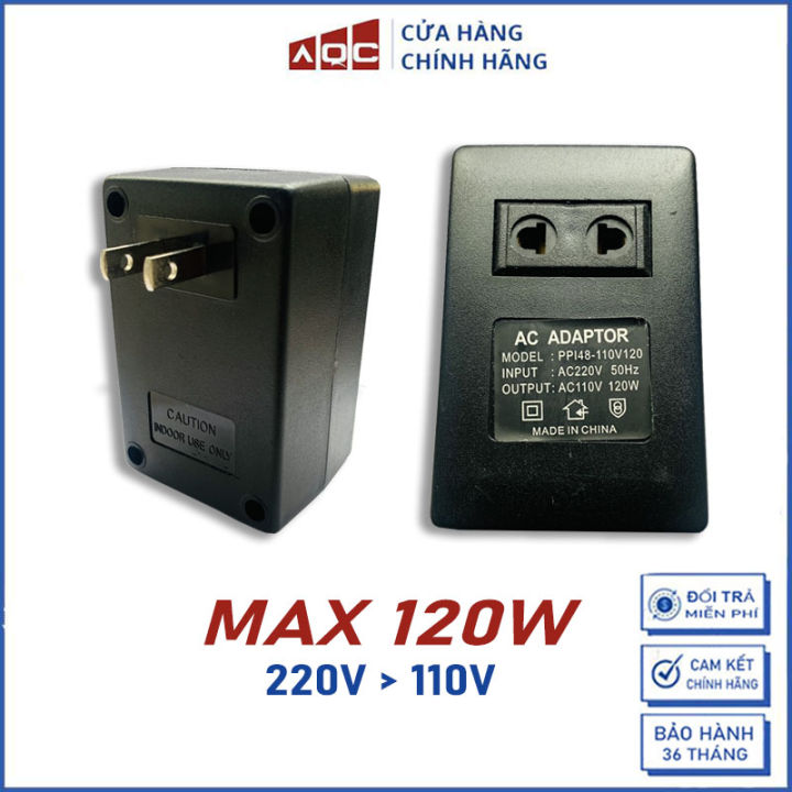 CỤC Đổi Nguồn 220V Sang 110V loại 120W Biến Áp 220V Ra 110V Max 120W ...