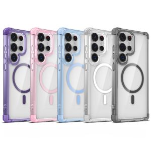 Luxury Shockproof Clear Case For Samsung Galaxy S26 S25 Edge S24 S23 FE S22 S21 Plus Note 20 Ultra For Magsafe Magnetic Cover
