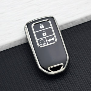 Soft TPU Car Key Case Cover Protector for Honda Civic Accord CRV 4 Buttons Key Fob Cover