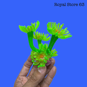 Rong Hải Quỳ Dạ Quang Mini Trang Trí Bể Cá Cảnh Thủy Sinh (Cao 8cm)