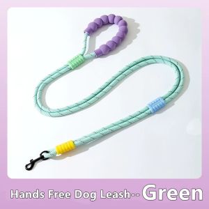 Hands Free Dog Rope Leash Strong Dog Training Leads NylonDouble Leash Dog Walking Running  Collar