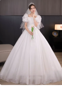 WEDDING DRESS NEW BRIDE LACE UP PLUS SIZE GAUN WEDDING
