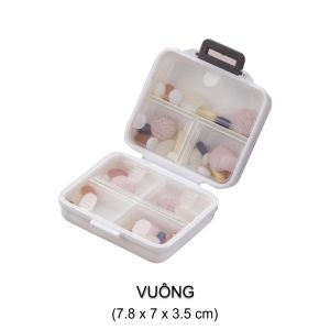 Hộp đựng viên uống du lịch 7 ngăn nhỏ gọn