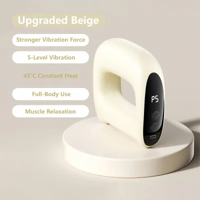 JOMO 2-in-1 Fascia Massage Ring Heat Compress Hands-Free Vibrating Deep Muscle Relaxer Gift Idea