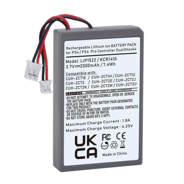 Kastar PS4 Battery Replacement For Sony LIP1522/KCR1410 - 2000mAh For DualShock 4 V1 & V2 - View #3