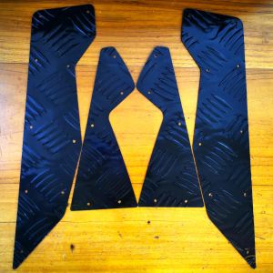 Plat Bordes Nmax Full CNC Aluminium - Pijakan Kaki Karpet Motor Yamaha Nmax Polos Besi