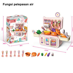 Mainan Dapur Set Bermain Rumah Mainan Menyemprot Adegan Memasak Uap Kabut Mainan Perempuan