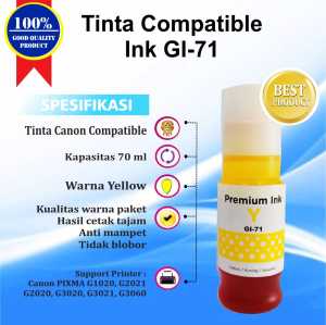 Tinta Canon GI71 Support Printer G1020 G2020 G2021 G2060 G3020 G3021