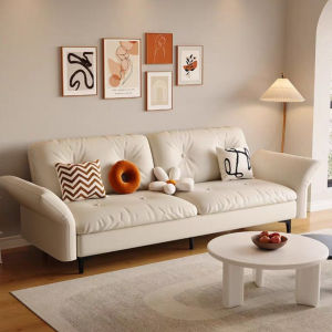 CraftedLiving SG-Foldable Sofa Bed Italian Style Leather Dual-Use Living Room Double Three Seated Faux Apartment Sofa Chair Lying Beds