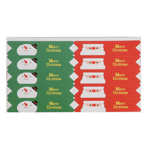 5/10Sheets Christmas Label Sticker Strip Type Gift Box Bags Packing Seal Sticker Self-adhesive Label Tags Xmas Party Decorations