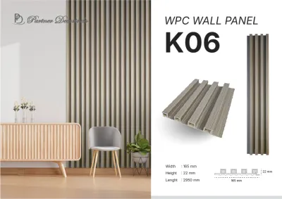 WPC Wood Panel Partisi Kisi PVC Wallpanel Motif Kayu Uk 150cm x 16cm x 22mm