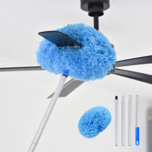 Stainless Steel Extension Pipe Aluminum Alloy Splicing Type Ring Sweeper/Ceiling Fan Duster Cleaning Tools