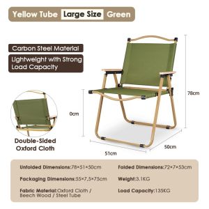 Flashfish Kermit Chair Foldable convenient camping With Tray OutdoorFishing Picnics Beach Balcony