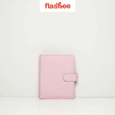 Flashee Cover Binder Keuangan A6 Ring Warna Pink Muda Buku Catatan Agenda