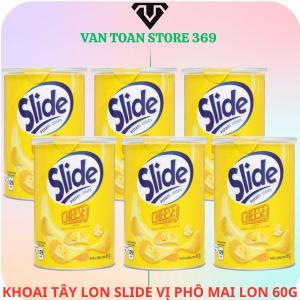 Bánh lát khoai tây SLIDE vị phô mai lon 60g