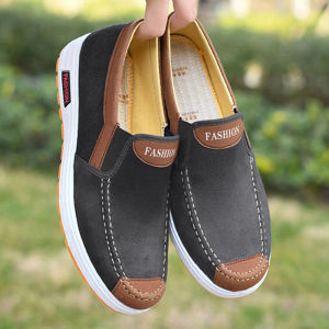 QZshop ใหม่🍒รองเท้าผ้าใบ รองเท้าแฟชั่นผู้ชายแบบสวม ใส่สบายไม่ปวดเท้า สไตล์ผู้ชายอังกฤษ ใส่ออกงานหรือใส่ทำงานก็เก๋าไม่เหมือนใคร🍰