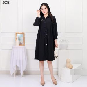 MEYDI Long DRESS TUNIK Wanita dewasa premium one size (38)