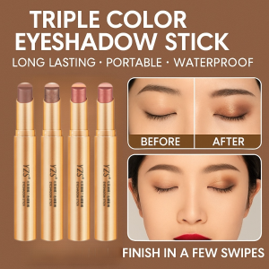 One Swipe Three Colors Diamond ThreeColor Eyeshadow Stick For All Year Women Beauty Lovers Pearl Shimmer Matte Finish