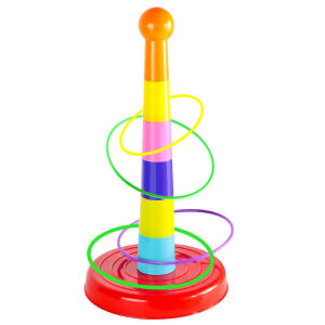 [Happy Shopping Time]✅Ready Stock✅Throw Circle Toy Throwing Ring Game Children Creative Educational Toys for Kids Indoor Gifts Plastic Circle Ferrule Stacked Layers Throwing Outdoor Fun Hoop Ring Toss Game Parent-child Interaction Kids Sport Toys