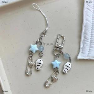 [COD] fhsav Summer Small Fish Star Charm Keychain Phone Lanyard Keyring Bag Pendant Accessory Aesthetic Y2k Jewelry