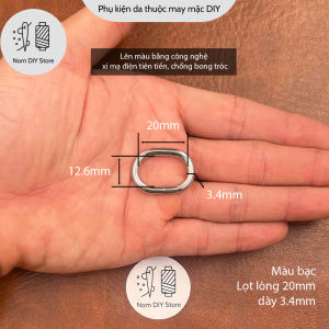 Khoen Oval Hột Vịt Chất Hợp Kim Xi Mạ Điện Phụ Liệu Làm Túi Xách Bóp Ví Dây Đai Thắt Lưng Da Thủ Công Handmade DIY
