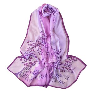 MINUTE Floral Print Chiffon Scarf Long Thin Sunscreen Shawl Protection Female Wrap Shawls Womens Fashion