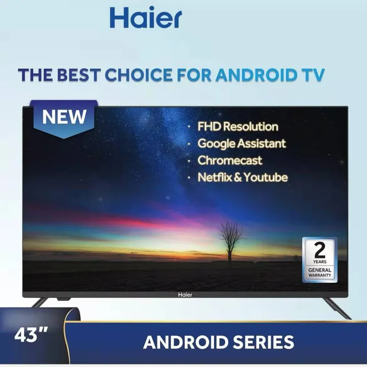 Haier LE43K6600G 43 Inch Full Hd Smart Android Tv 43"(Free Bubble wrap)