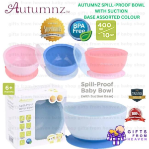 AUTUMNZ SPILL-PROOF BOWL WITH SUCTION BASE ASSORTED COLOUR