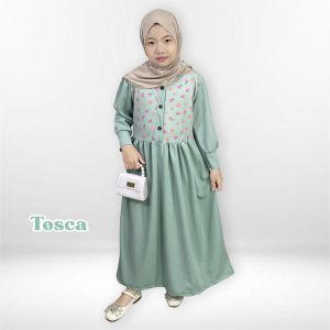 CF Kids Gamis Anak Perempuan Muslim Bunga Ceria